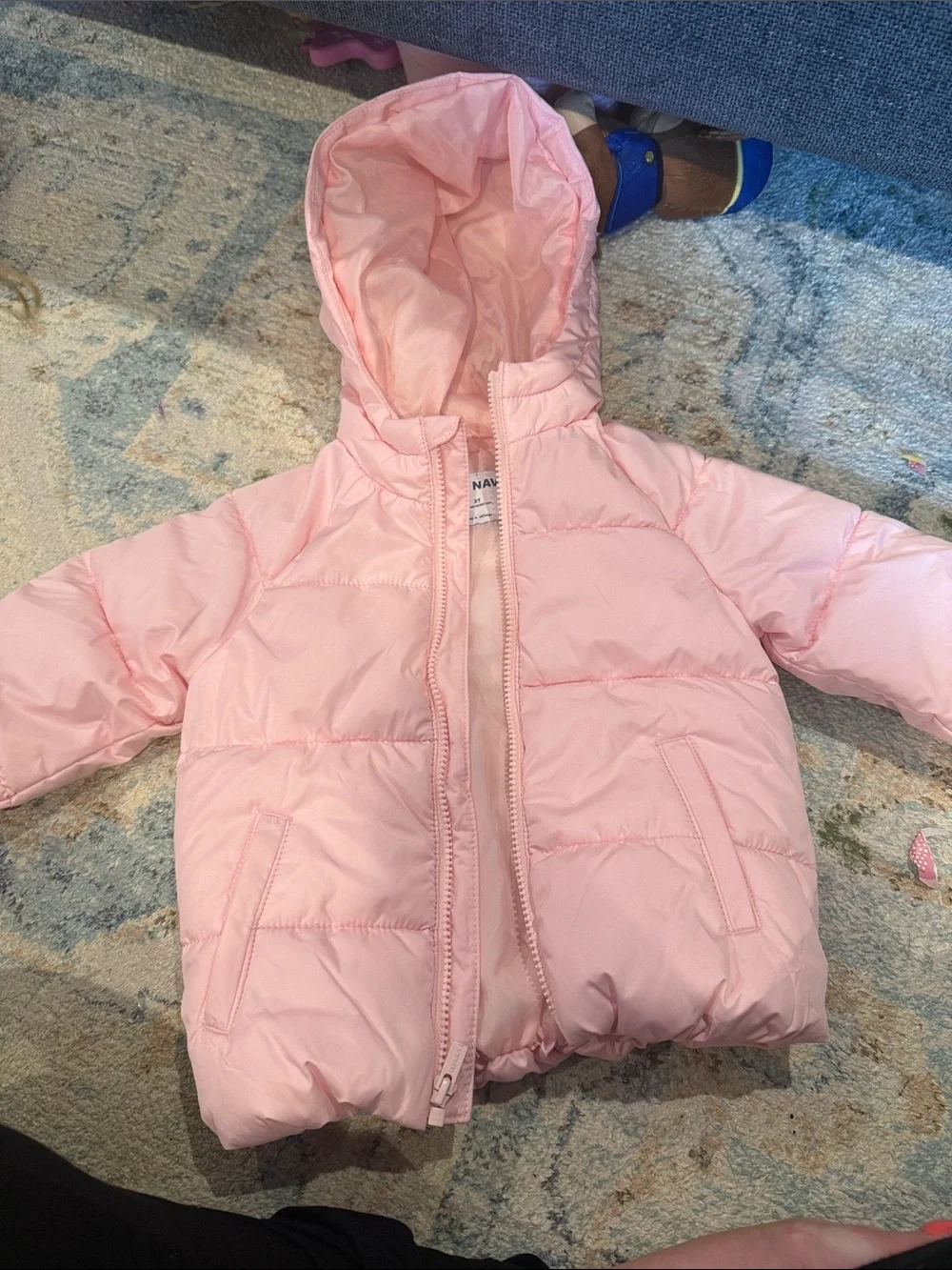 Old Navy Light Pink Puffer Jacket for Kids